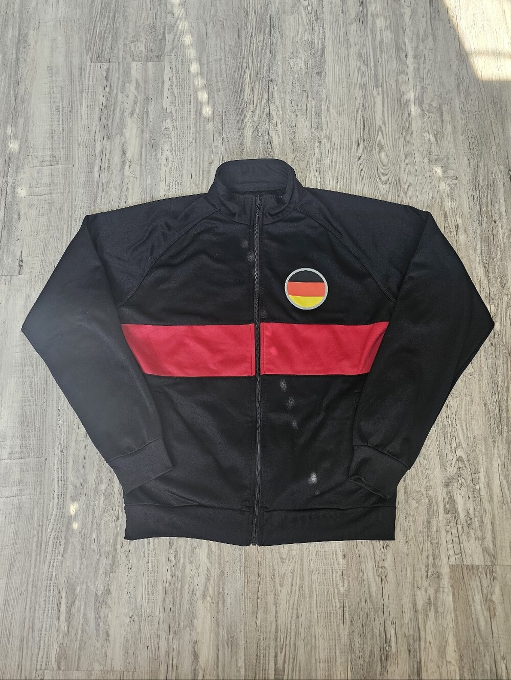UEFA Euro 2020 Germany Track Jacket Black Red Full Zip Large Soccer